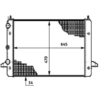 Radiateur, refroidissement du moteur MAHLE OEM 95VW8005BB