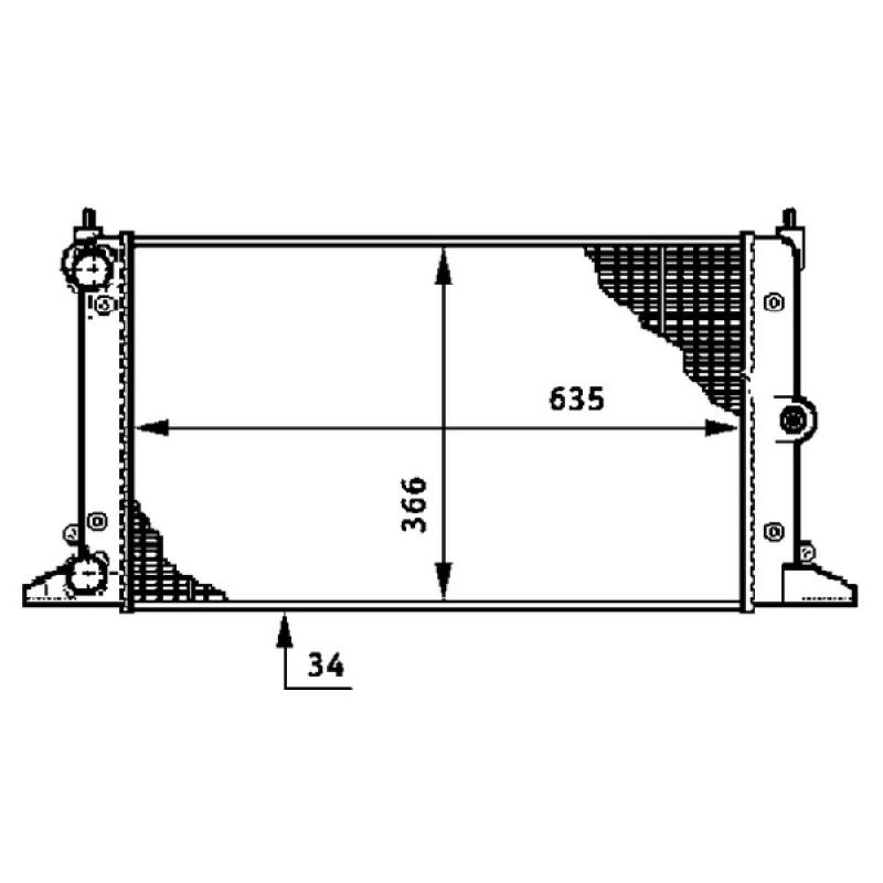Radiateur, refroidissement du moteur MAHLE CR 641 000S - Visuel 2