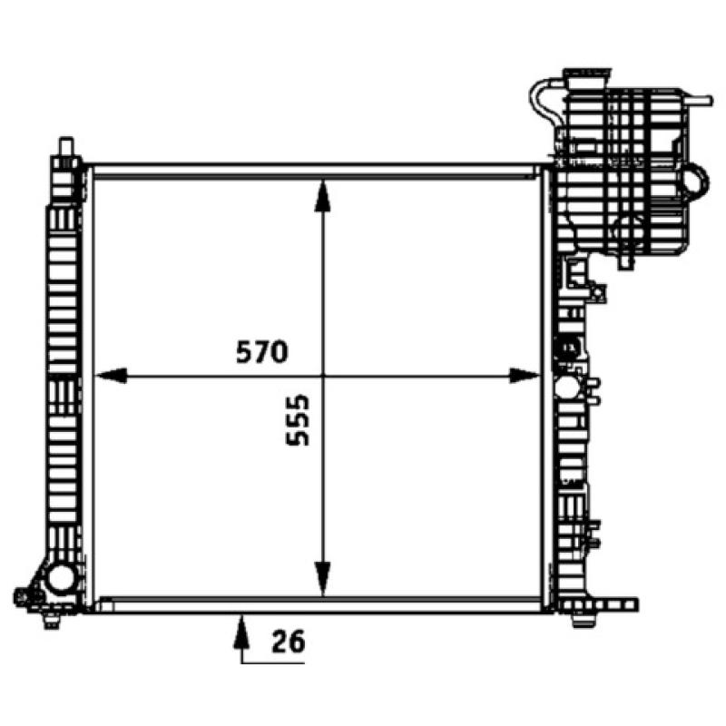 Radiateur, refroidissement du moteur MAHLE CR 714 000P - Visuel 2