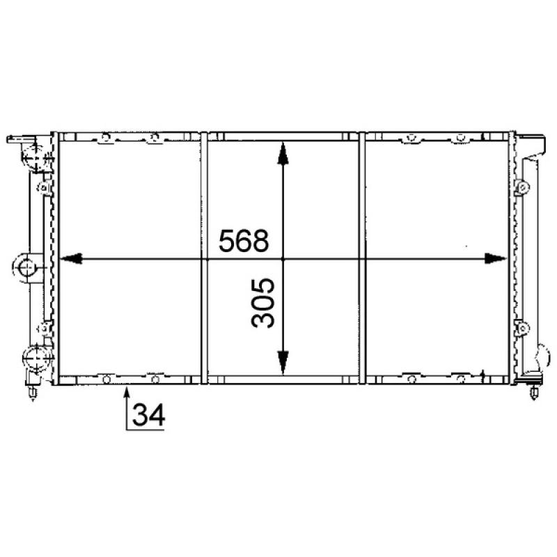 Radiateur, refroidissement du moteur MAHLE CR 737 000S - Visuel 1