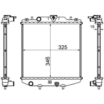 Radiateur, refroidissement du moteur MAHLE OEM 17700M83F10