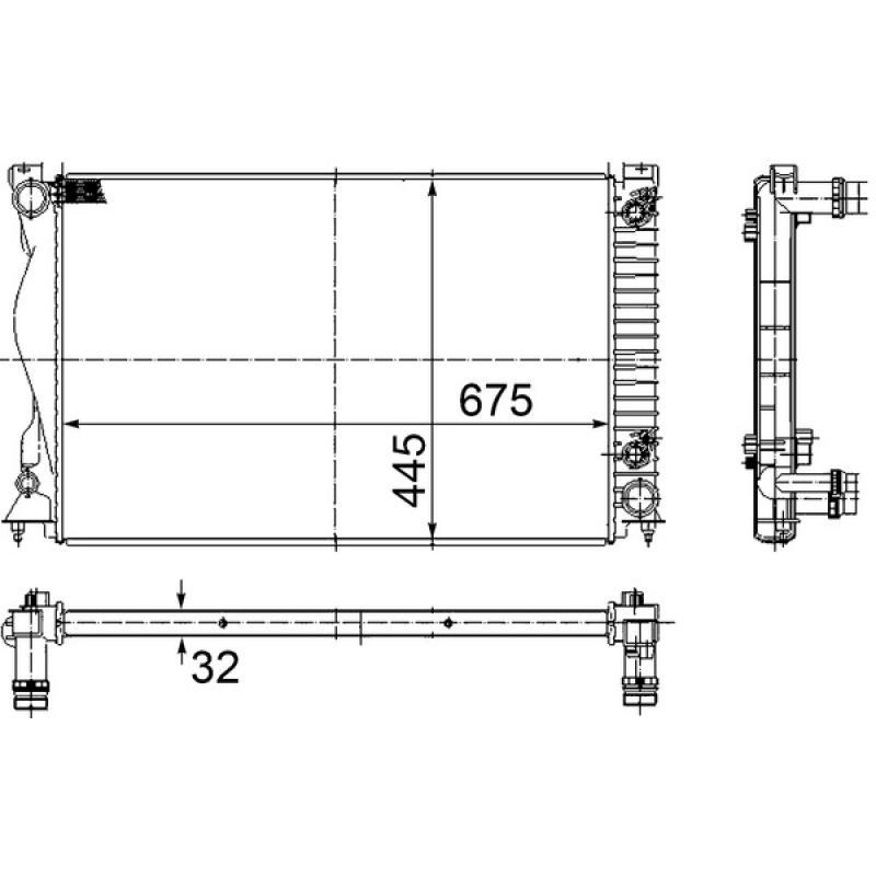 Radiateur, refroidissement du moteur MAHLE CR 789 000S - Visuel 1