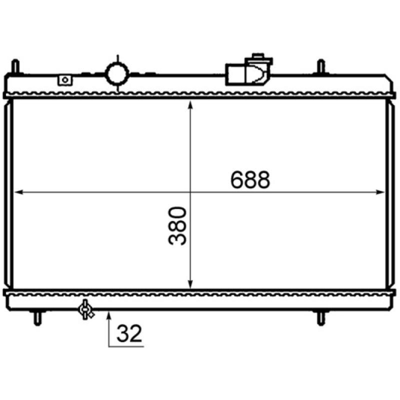 Radiateur, refroidissement du moteur MAHLE CR 800 000S - Visuel 1