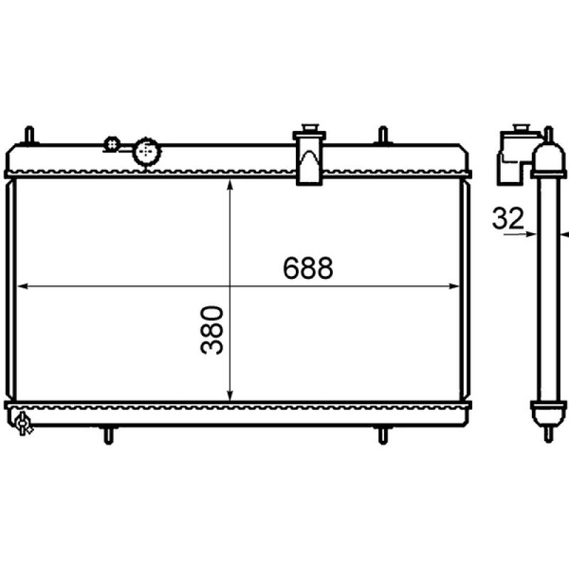 Radiateur, refroidissement du moteur MAHLE CR 801 000S - Visuel 1