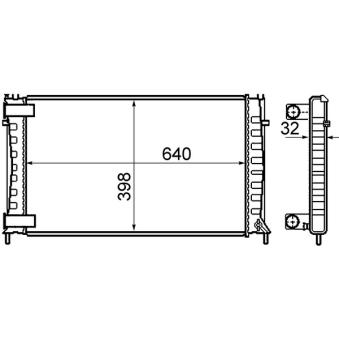Radiateur, refroidissement du moteur MAHLE CR 803 000S