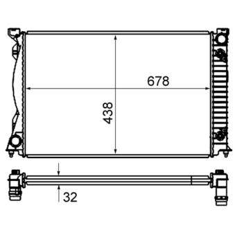 Radiateur, refroidissement du moteur MAHLE OEM 4F0121251P