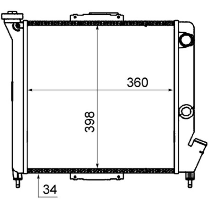 Radiateur, refroidissement du moteur MAHLE CR 832 000S - Visuel 2