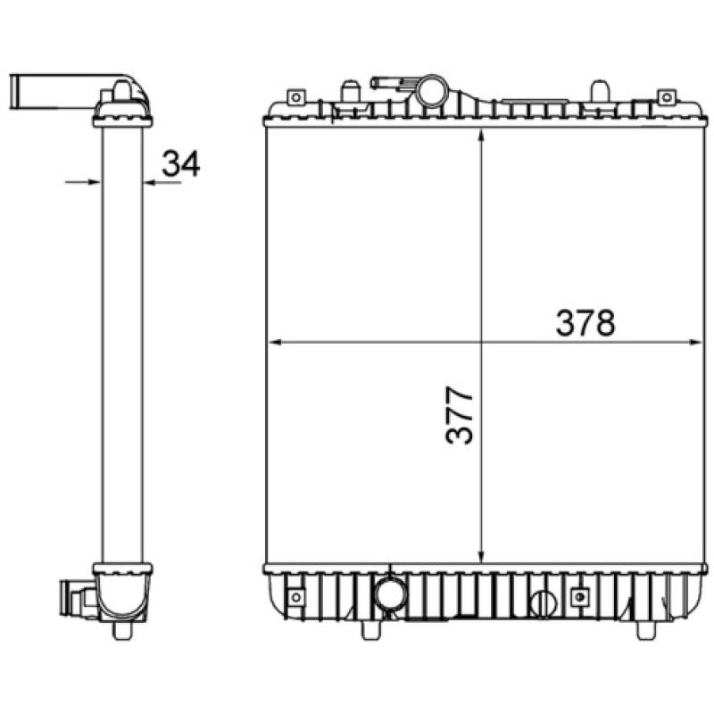 Radiateur, refroidissement du moteur MAHLE CR 837 001S - Visuel 1
