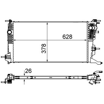 Radiateur, refroidissement du moteur MAHLE CR 840 000S