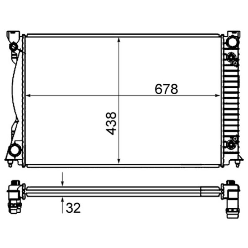 Radiateur, refroidissement du moteur MAHLE CR 842 000S - Visuel 1