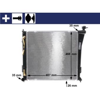 Radiateur, refroidissement du moteur MAHLE OEM 253103Z100