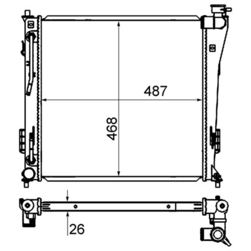 Radiateur, refroidissement du moteur MAHLE CR 847 000S - Visuel 2