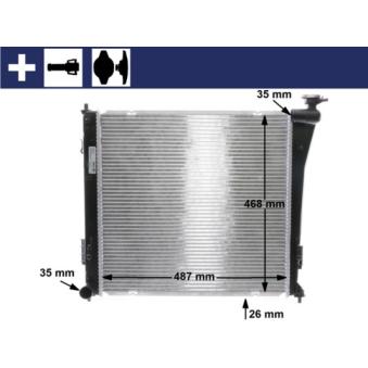 Radiateur, refroidissement du moteur MAHLE OEM 253103Z050