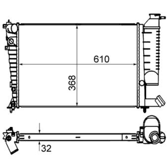 Radiateur, refroidissement du moteur MAHLE OEM 1331RY Radiateur, refroidissement du moteur MAHLE OEM 1331RY