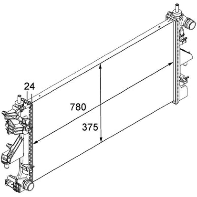 Radiateur, refroidissement du moteur MAHLE CR 881 000P - Visuel 2
