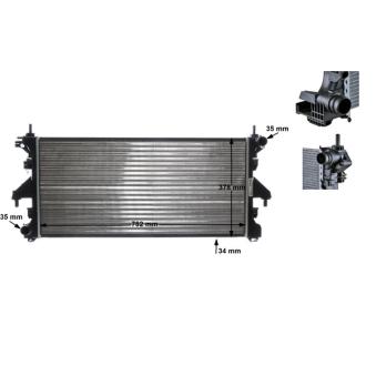 Radiateur, refroidissement du moteur MAHLE OEM 1349196080