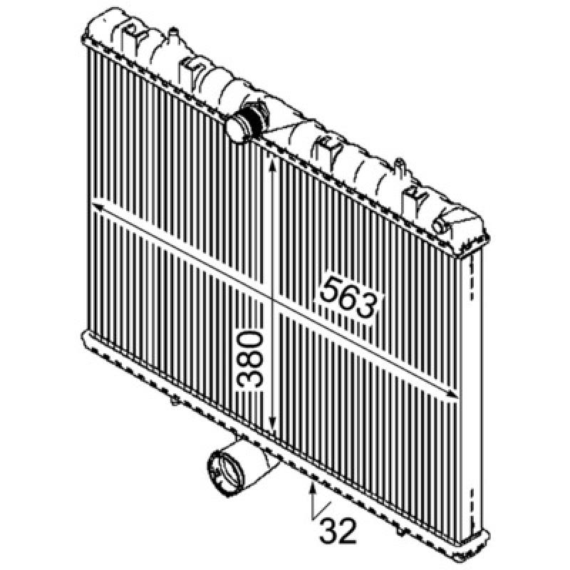 Radiateur, refroidissement du moteur MAHLE CR 889 000P - Visuel 1