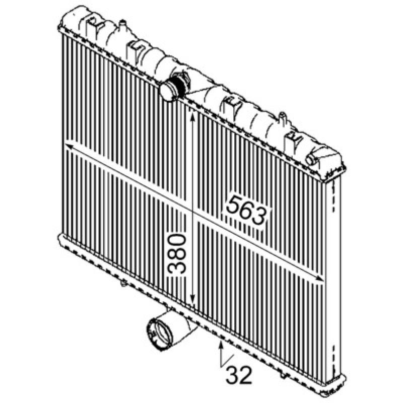 Radiateur, refroidissement du moteur MAHLE CR 889 000S - Visuel 2