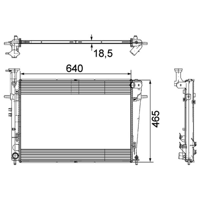 Radiateur, refroidissement du moteur MAHLE CR 908 000P - Visuel 1