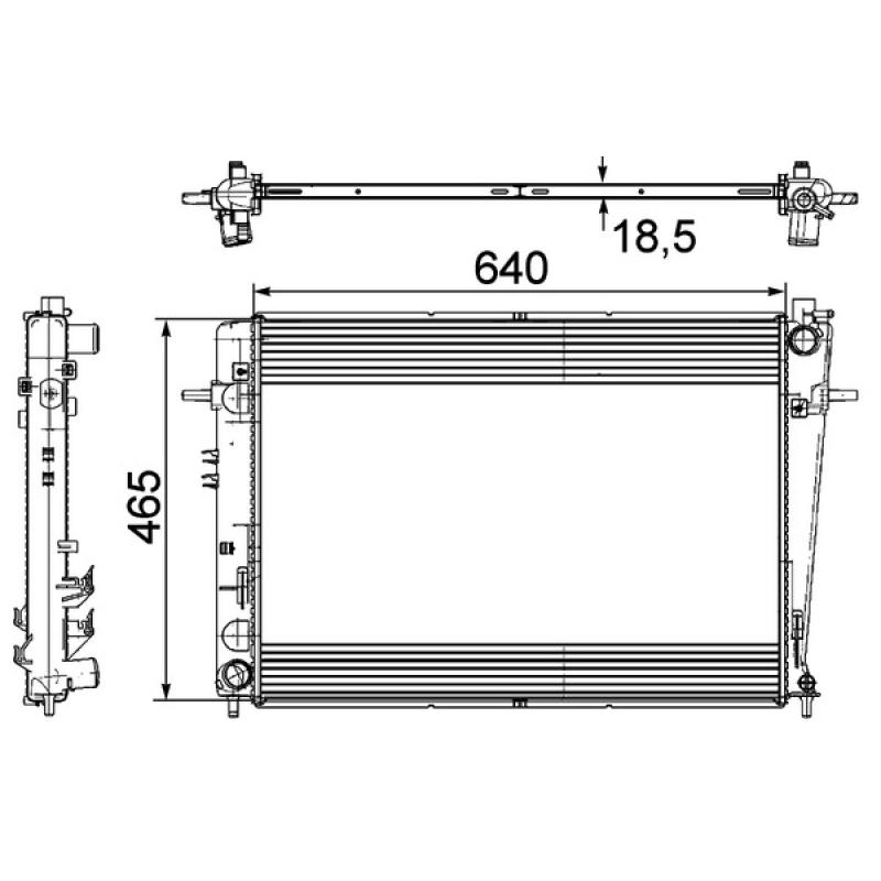 Radiateur, refroidissement du moteur MAHLE CR 909 000P - Visuel 2