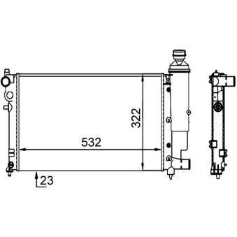 Radiateur, refroidissement du moteur MAHLE OEM 1331TG