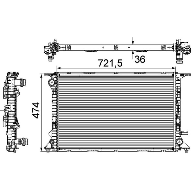 Radiateur, refroidissement du moteur MAHLE CR 911 000P - Visuel 2