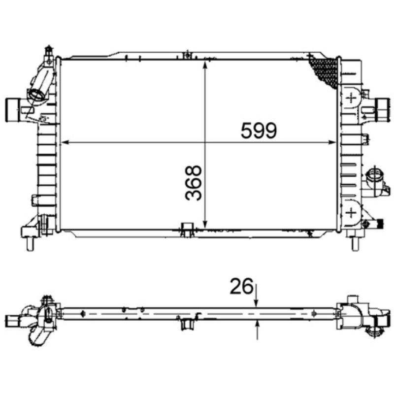 Radiateur, refroidissement du moteur MAHLE CR 920 000P - Visuel 1