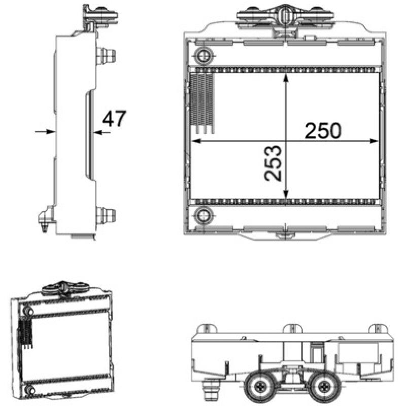 Radiateur, refroidissement du moteur avant droit MAHLE CR 922 000P - Visuel 1