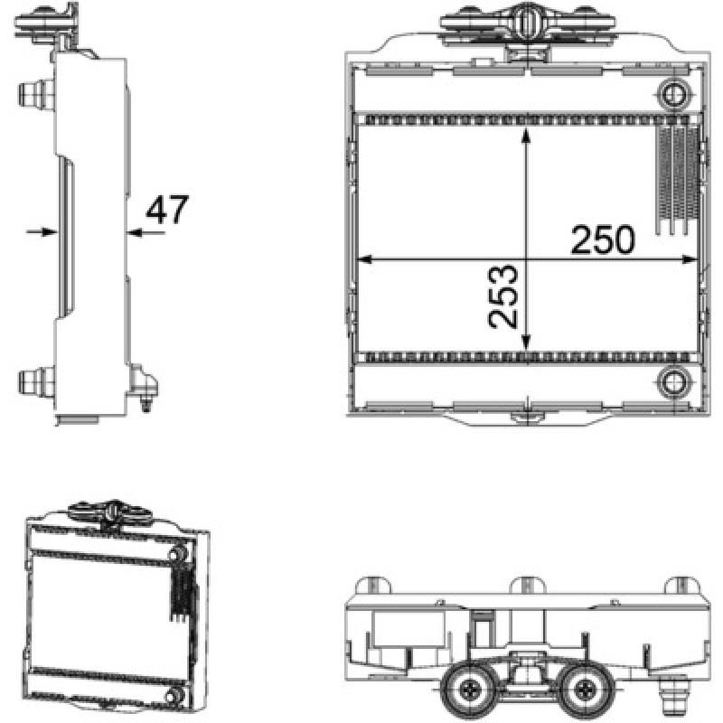 Radiateur, refroidissement du moteur avant gauche MAHLE CR 923 000P - Visuel 1