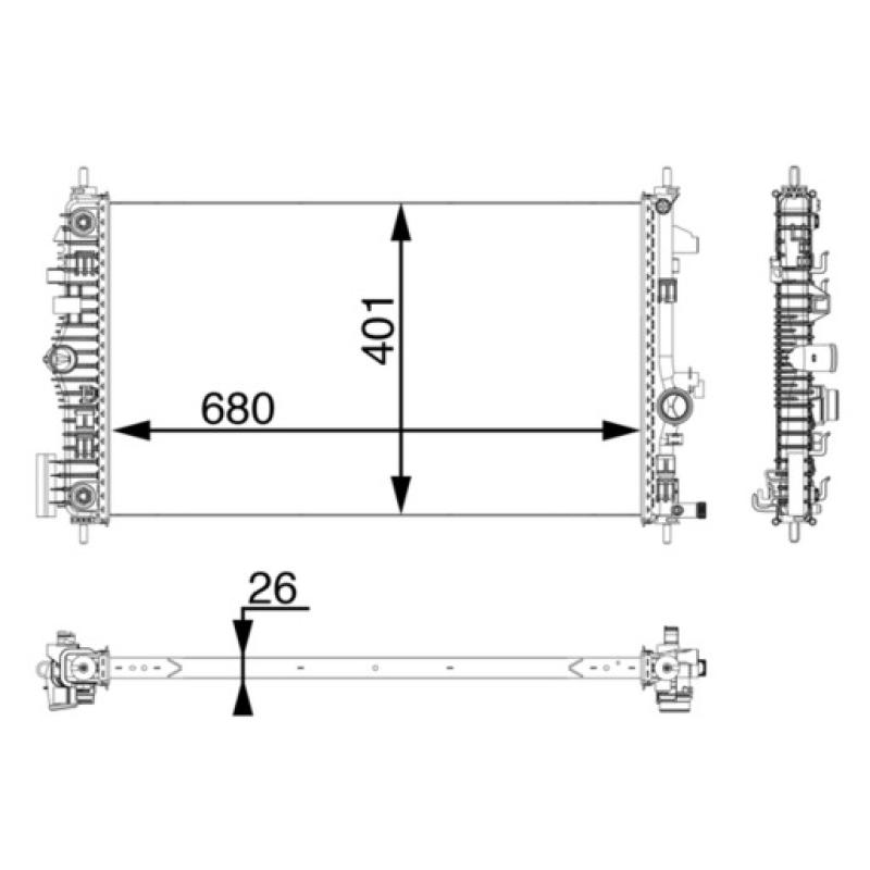 Radiateur, refroidissement du moteur MAHLE CR 927 000P - Visuel 1