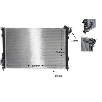 Radiateur, refroidissement du moteur MAHLE CR 984 000S pour KIA PRO CEED Cooper S - 163cv