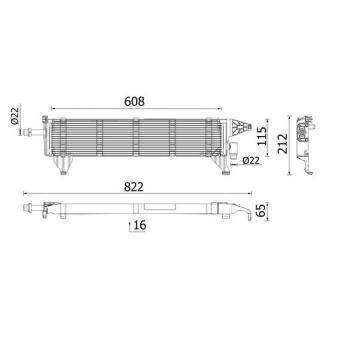 Radiateur, batterie de traction MAHLE [CRE 1 000P]