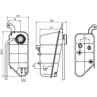 Vase d'expansion, liquide de refroidissement MAHLE CRT 118 000S pour MERCEDES-BENZ CLASSE G G 63 AMG - 544cv