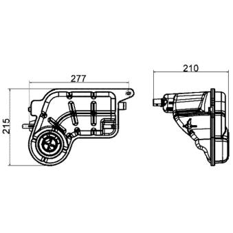 Vase d'expansion, liquide de refroidissement MAHLE [CRT 20 000S]