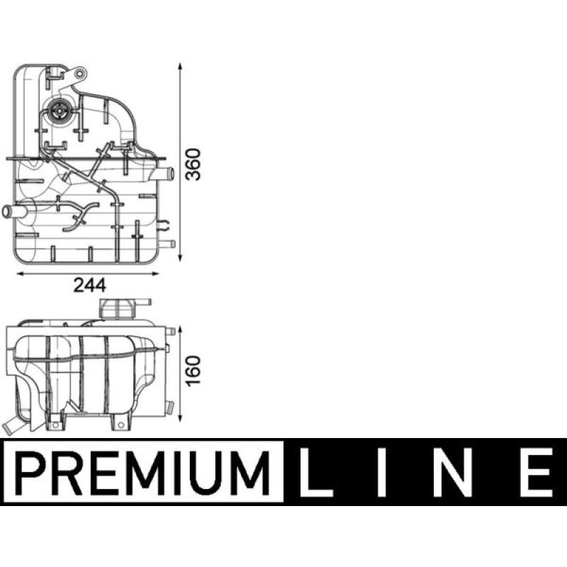 Vase d'expansion, liquide de refroidissement MAHLE CRT 225 000P - Visuel 1