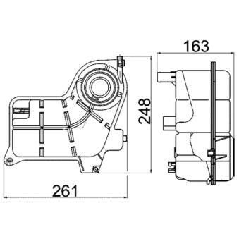 Vase d'expansion, liquide de refroidissement MAHLE CRT 24 000S pour DACIA DUSTER 2.5 TDI - 155cv