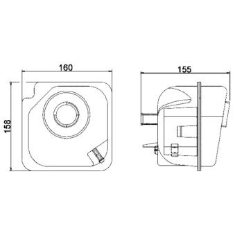 Vase d'expansion, liquide de refroidissement MAHLE CRT 28 000S pour VOLVO C70 2.3 T-5 - 240cv