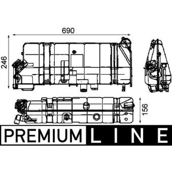 Vase d'expansion, liquide de refroidissement MAHLE OEM 1990090830