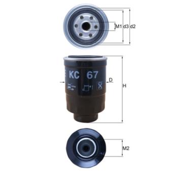 Filtre à carburant MAHLE OEM 16403G990A