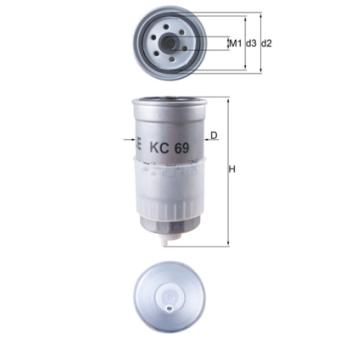 Filtre à carburant MAHLE OEM 028127435A