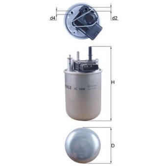 Filtre à carburant MAHLE OEM 164001KB2B Filtre à carburant MAHLE OEM 164001KB2B