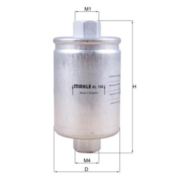 Filtre à carburant MAHLE KL 158 pour AUDI 90 2.0 - 110cv