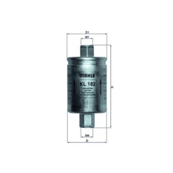 Filtre à carburant MAHLE KL 182 pour ROVER 400 416 Si - 113cv
