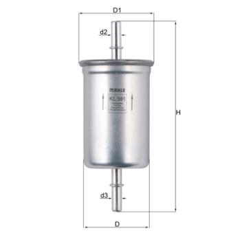 Filtre à carburant MAHLE KL 591