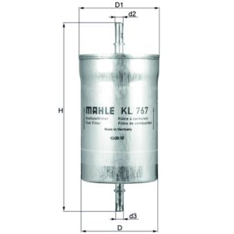 Filtre à carburant MAHLE [KL 767]