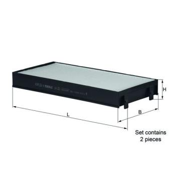 Filtre, air de l'habitacle MAHLE OEM 64116945593