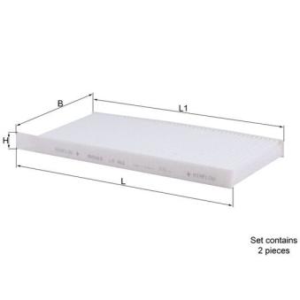 Filtre, air de l'habitacle MAHLE OEM A4158350600