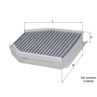 Filtre, air de l'habitacle MAHLE LAK 278/S