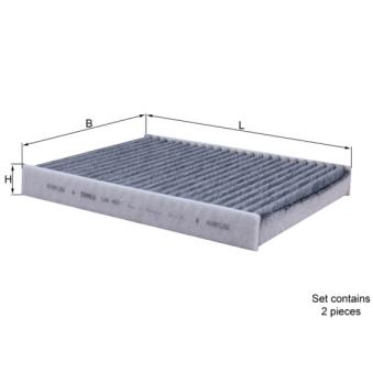 Filtre, air de l'habitacle MAHLE OEM 9163329