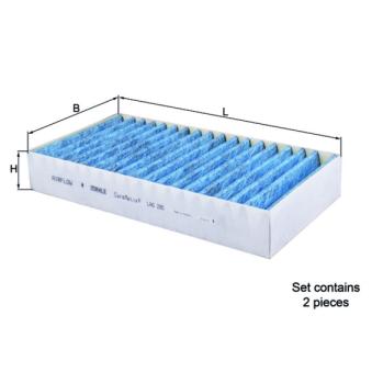 Filtre, air de l'habitacle MAHLE OEM 1648300218